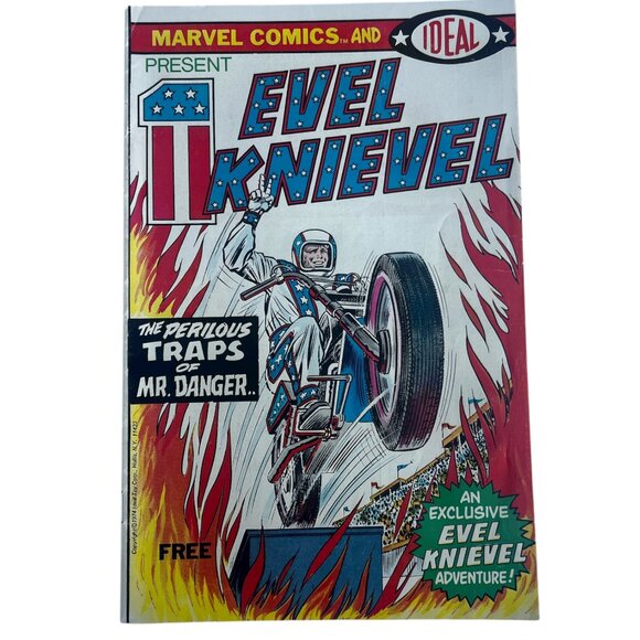 Evel Knievel #1 Marvel Comics and IDEAL 1974 VINTAGE & RARE - Picture 1 of 5